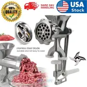 Heavy Duty Meat Grinder Mincer Stuffer Tabletop Handcrank Sausa Filler Machine