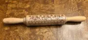 Christmas Embossing Wooden Rolling Pin Engraved Embossing Pattern Baking