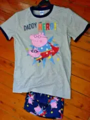 Mens Peppa Pig Dad PJ Set Size S