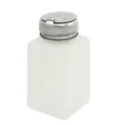White Lab Industry Liquid Alcohol Bottle Container w Pump Cap 200ml