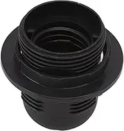 E27 Lamp Holder, High Temperature Resistance 10Pcs Safe to Use E27 Light Base Socket for Restaurant Lamp (Black)