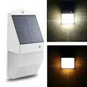 Solar Power 25 LED PIR Motion Sensor Wall Light Waterproof Outdoor Yard Garden Landscape Lamp 24 BLACK