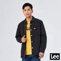 在飛比找樂天市場購物網優惠-Lee 造型雙口袋鋪棉內襯牛仔外套 男 Modern 騎士黑