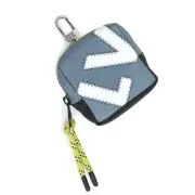 Louis Vuitton Square Pouch Color Blox Coin Accessory Holder Key Chain Charm Gray