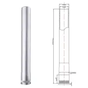 Bicycle Front Fork Upper Head Tube MTB Mountain Bike Cone Steerer 28.6*30*240mm