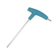 5mm Extra Long Arm T-Handle Hex Key Wrench Chrome Finish