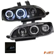 Black CCFL Angel-Eyes Projector Head Lights for Honda CIVIC 92-95 EG Coupe Hatch