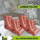 SOGA 4X Peach Triangular Wedge Lumbar Pillow Headboard Back Cushion Decor 60cm