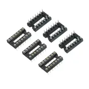 DIP IC Chip Socket Adapter Round Pin 14P 2.54mm Pitch IC Socket, 6 Pack