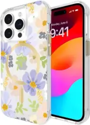 Case-Mate Rifle Paper MagSafe Case iPhone 15 Pro 6.1 inch - Pastel Marguerite