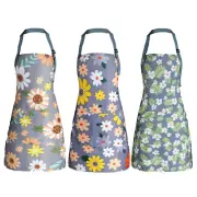 Apron for Women with Pockets, Adjustable Waterproof Floral Chef Aprons for Ki...