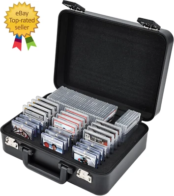 Elite Graded Card Storage Case - Professional Aluminum Travel Vault with 21 Indi
