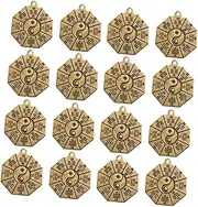 [TEHAUX] Pendant Chinese Yang Charms Taoism Amulet Charms Bagua Charms Jewelry Decoration Bangle Charms Bangle Keychain Amulet Craft Charms Chinese Charms Jewelry Charms Brass