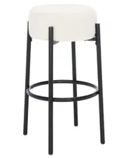 Safavieh Couture Paisleigh Boucle And Metal Leg Barstool