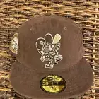 Detroit Tigers Corduroy 7 1/8 Fitted Hat Mocha Pink New Era Topperz Cracked Out