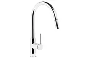 Johnson Suisse Venezia Gooseneck Pull Down Sink Mixer - Chrome