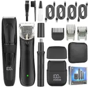 4-in-1 Men's Multi functional Hair Clipper Set Nose Hair Trimmer Electric Shaver and Beard Trimmer Grooming Tools Set