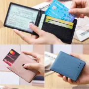 Mens Womens Real Leather Bifold Wallet RFID Slim Card Holder Minimalist Billfold