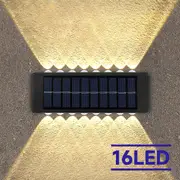 2 Pack LED Solar Wall Lamp Solar Powered Light Up And Down Illuminate-Warm White