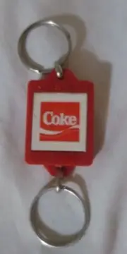 Coca-Cola Keychain Red Plastic with Coke