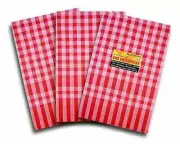 Bengali Traditional Cotton Gamcha Bath Towel for unisex Red & White (set of 3)