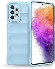 [JOJOBE] Soft TPU Protective Phone Case for Samsung Galaxy A73 5G Cover case Inner Soft Cushion, Drop-Proof Anti-Crack Case Compatible with Samsung A73-Sky Blue