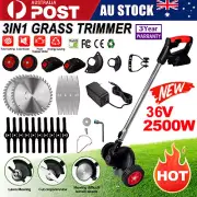 Electric Cordless Grass String Trimmer Lawn Cutter Brush Mower Whipper Snipper