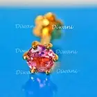 4.0mm Natural Pink Tourmaline Nose Lip Labret Tragus Earring Piercing Screw Stud