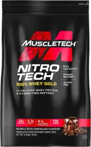 Muscletech Nitro Tech 100% Whey Gold Double Rich Chocolate 10Lbs AU (RB)