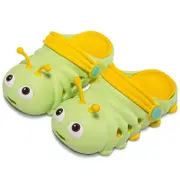 Nevenka Kids Cute Caterpillar Clogs Lightweight Beach Water Slippers-Light Green