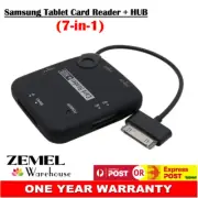 7in1 Samsung Galaxy Tab TF MicroSD SDHC Card Reader 30-pin Plug w/ USB OTG HUB