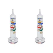 2x Heebie Jeebies Galileo Thermometer Miniature Temperature Device Science Toy