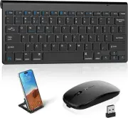 Wireless Keyboard Mouse Combo,Compact Bluetooth Keyboard and Mouse Set Less