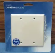 Metal Light Switch Plate Cover Wallplate Ivory Poly Coated Plug Cover Blank