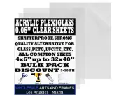 0.06" Clear Plexiglass Sheets Transparent Acrylic Panel,Lucite, PET, Polystyrene