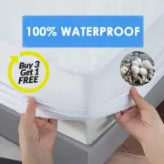Fully Fitted Mattress Protector Waterproof All Size Terry Cotton Bed Soft Cover