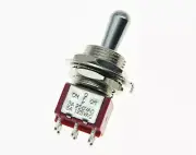 Quality Guitar or AMP DPDT 3 Way ON OFF ON Toggle Switch Sealed Fat Bat Toggle