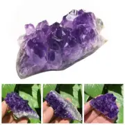 1x Amethyst Cluster Crystal Quartz Stones Healing Rough Specimen Decor C2B1