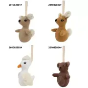 Baby Pacifier Clip Chain Pendant Soft Cotton Plush Cartoon Animal Soother Holder
