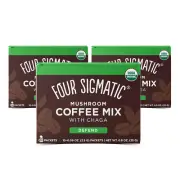 Premium Mushroom Coffee Mix | Cordyceps & Chaga | 30 Packets (Pack of 3)