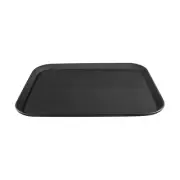 Non-Slip Tray Black Plastic Rectangle 380x500mm Bar Glass Drink Waiters Trays