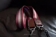 Luxury real leather+thick nylon+metal camera strap for DSLR EVIL FILM Camera Red