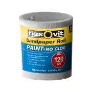 Flexovit 115mm x 5m 120 Grit Painted Surface Sandpaper Roll