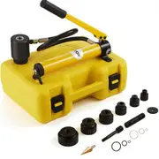 VEVOR 10 Ton Hydraulic Knockout Punch Kit, 1/2" to 2" Conduit Hole Cutter Set, KO Tool Kits with Puncher 6 Piece, Metal Sheet Driver Tools, For Alumin