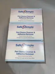 Safe n' Simple SNS00550 Peri-Stoma Cleanser Wipes Expires 2023 3 Lot