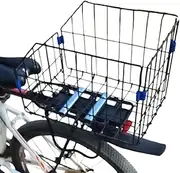 Folding Bike Baskets for Rear Rack - Cycling Storage Basket - Bike Rear Cargo Rack Basket, Bike Cargo Storage Basket, Biking Cargo Net for Most Bikes