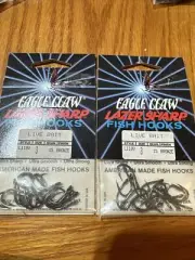 2 Packs Eagle Claw L118V Bronze Live Bait Hooks size 3 15 Hooks Per Pack