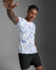 Aero Tee, 2XU, XL, White/Nebula, Male