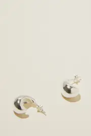 [Rubi] Rubi - Small Charm Earring - Silver plated tear drop stud OS SILVER PLATED TEAR DROP STUD