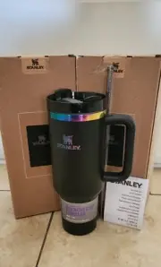 NEW BLACK CHROMA Stanley Cup 40oz Quencher H2.0 FlowState Tumbler Cup - Limited